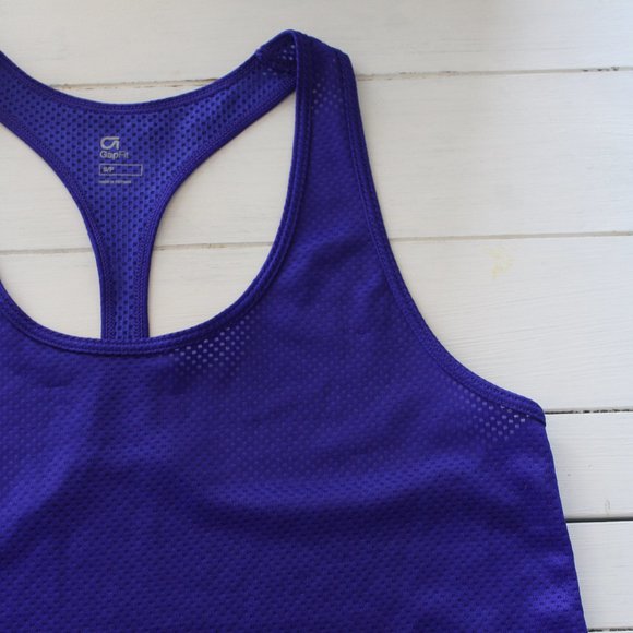 Electric Indigo Racer Back Running Tank, GAPFit - Picture 2 of 7